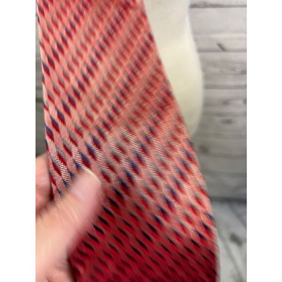 Men's Zino David Tie Red Blue One Size - Picture 2 of 3